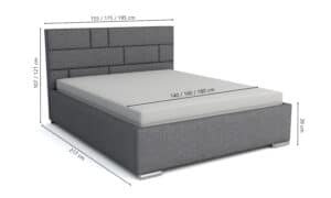 Łóżko z pojemnikiem Puro-q W10 wymiary